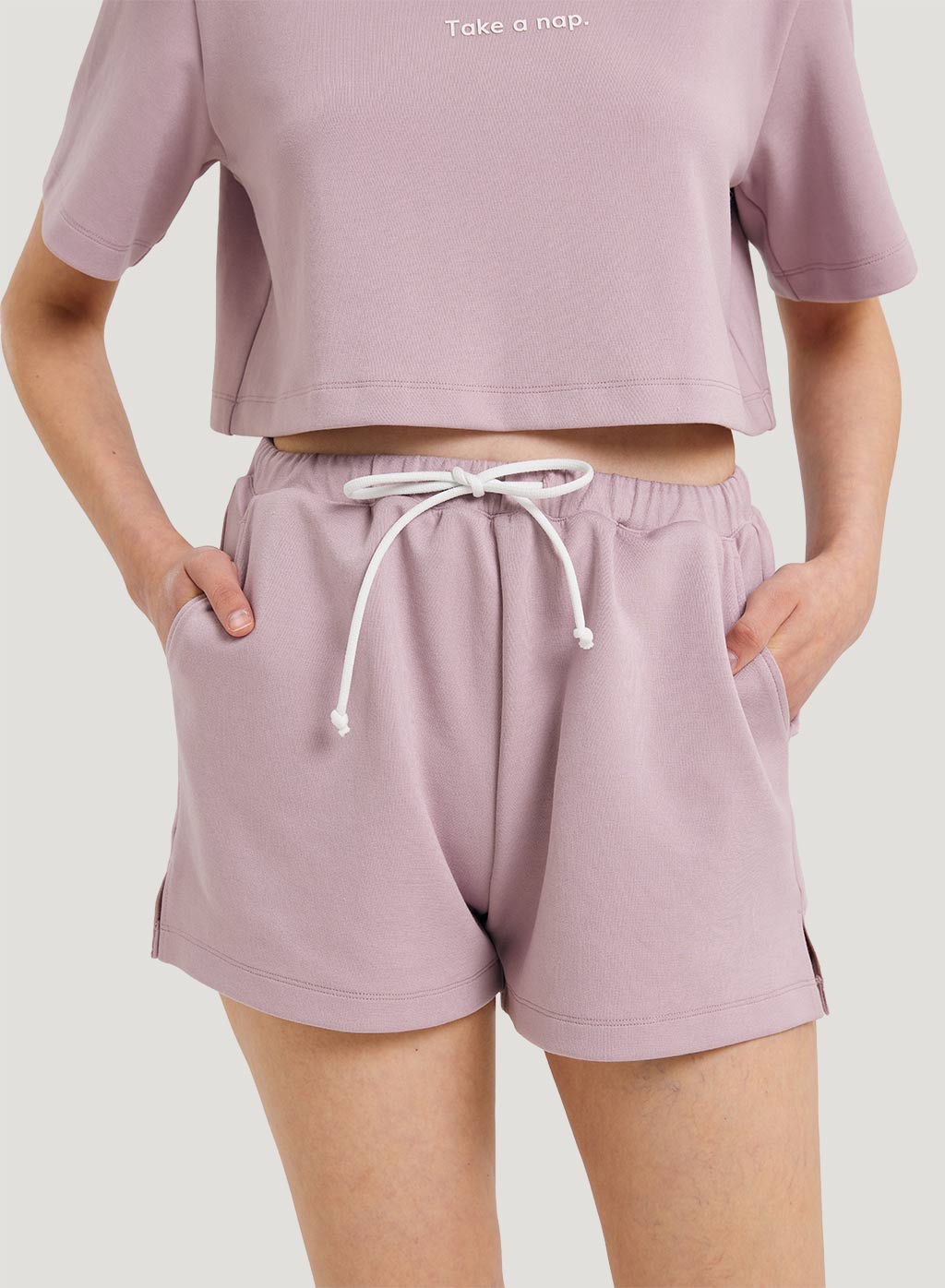 Drawstring Waist Pajama Shorts