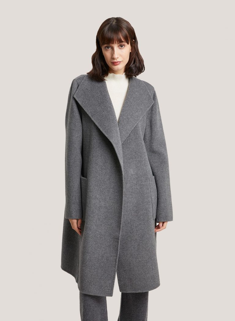 Wool Long-line Notch Lapel Coats