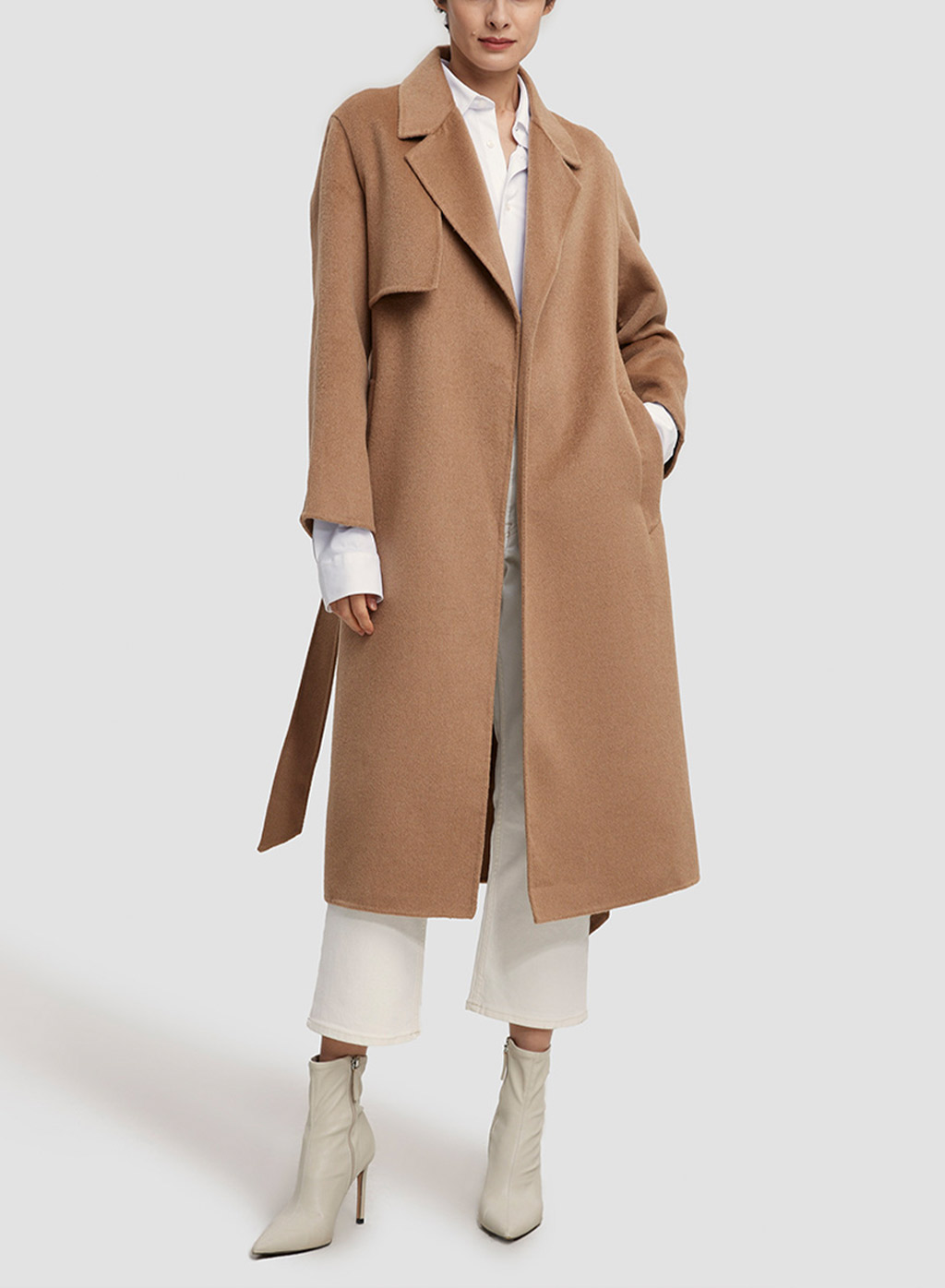 Belted Pockets Trench Coat