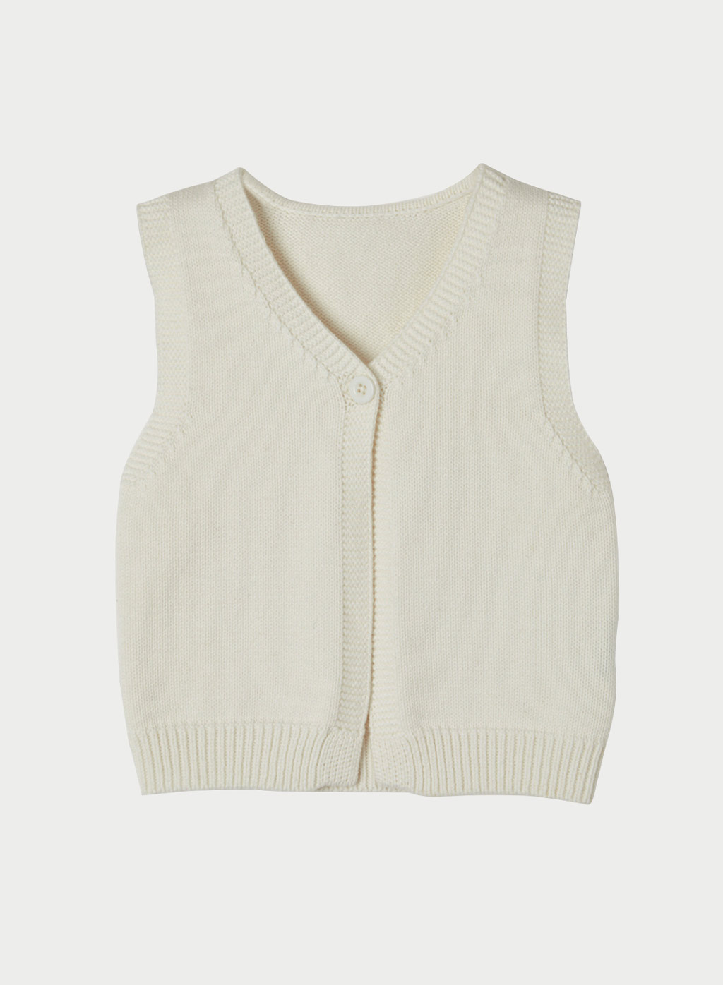 Kids Rib-Knit Buttoned Vest