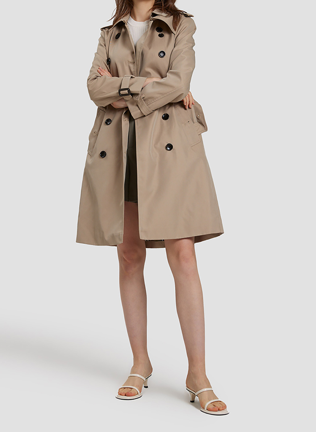 Classic Mid-Length Trench Coat
