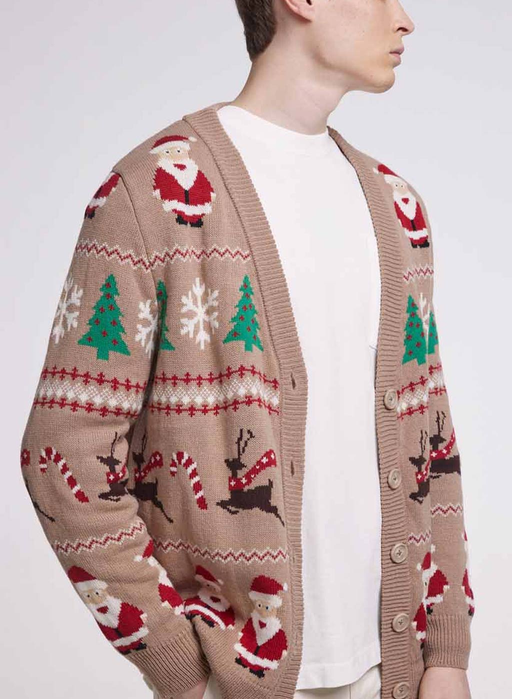 Men's Christmas Buttoned Cardigan